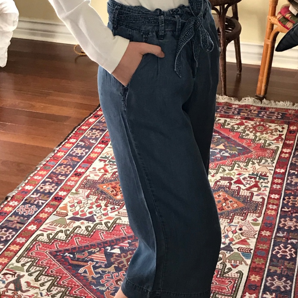Straight blue pants